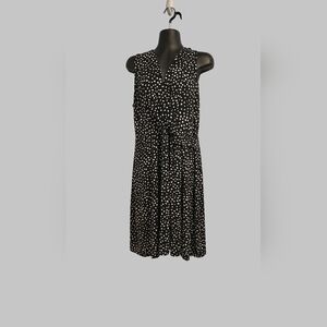 Chic Black and White Polka Dot Hail3y:23 Midi Dress